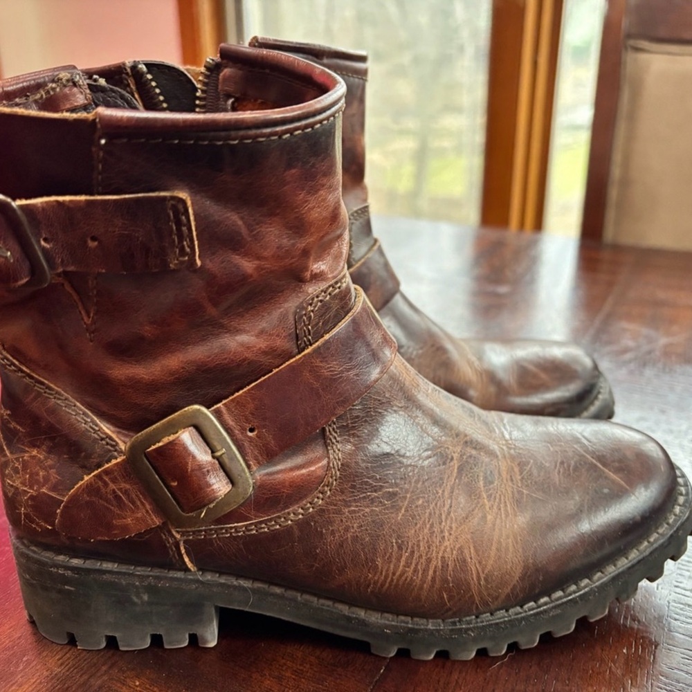 Freebird by Steven Brown Leather Ankle Boots